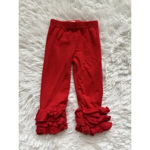 Slowera girls sz. 3/6 mo. red ruffle bottom pants. Soft, grt. shape